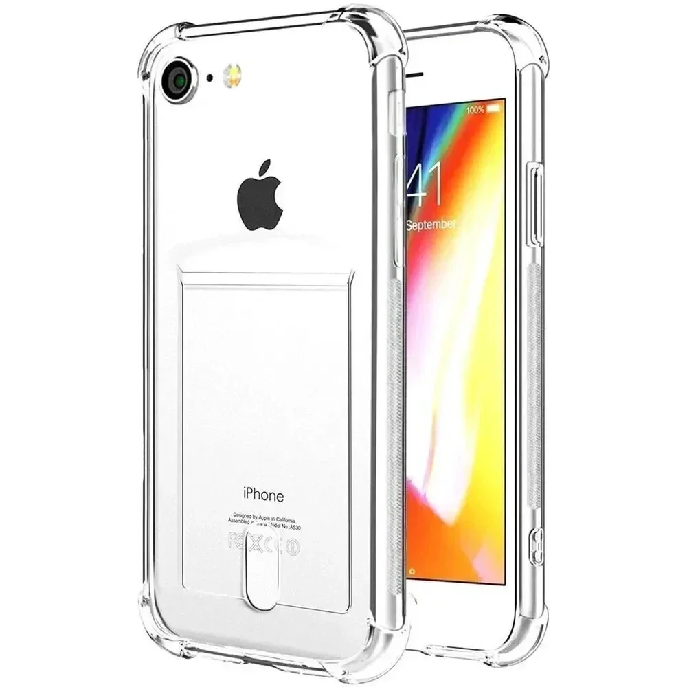ANHONG iPhone SE2 2020 / 8 / 7 Case with‎ Card Holder & Soft Screen Protector